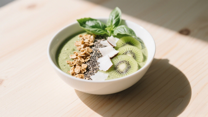 Kiwi Basil Smoothie Bowl