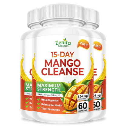 Zenita Naturals 15 Day Mango Cleanse Gut Health Support  