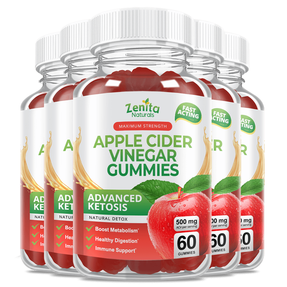 Zenita Naturals ACV Apple Cider Vinegar Keto Gummies Five  Bottles Set 