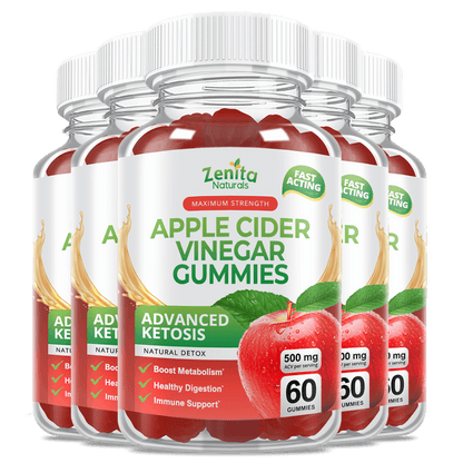Zenita Naturals ACV Apple Cider Vinegar Keto Gummies Five  Bottles Set 