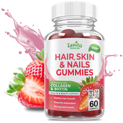 Zenita Naturals Biotin and Collagen Hair Skin Nails Gummies 